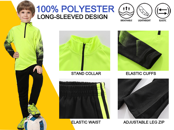 children spring fall winter outfits for school soccer jersey training uniforms