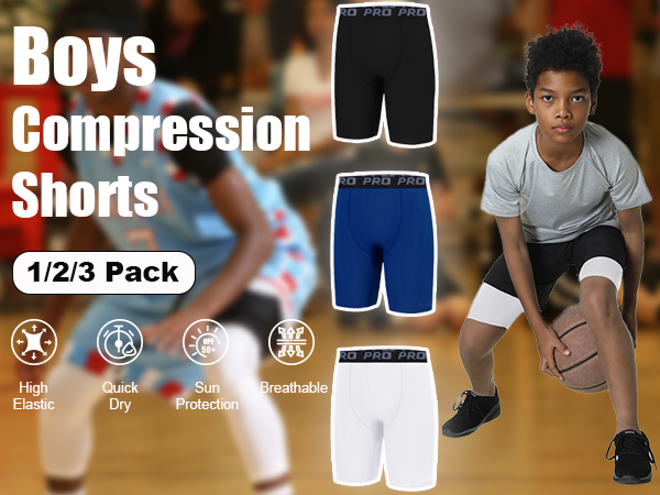 BOYS COMPRESSION SHORTS