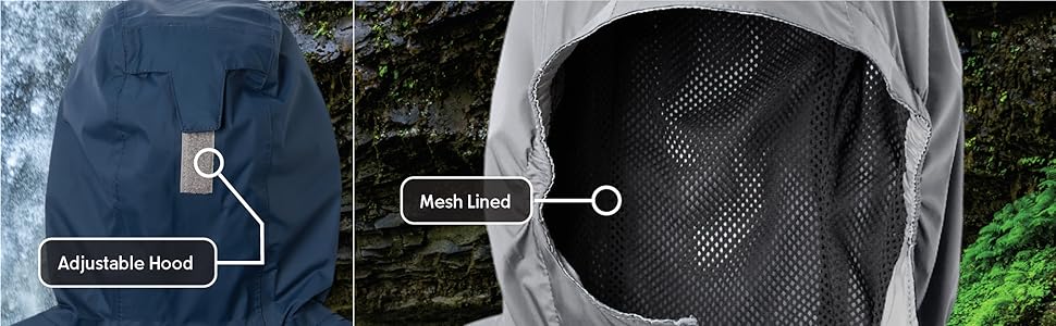 Mesh lined, Hooded rain jacket for boys