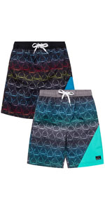 2 Pack UPF 50+ Quick Dry Board Shorts Bathing Suit