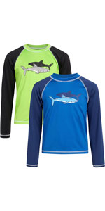 2 Pack UPF 50+ Long Sleeve Quick Dry Sand and Sun Protection Swim Shirt