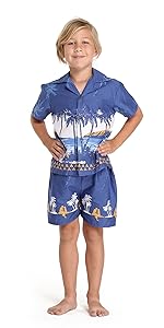 Hawaii Hangover Boy''s Hawaiian Cabana Seta Matching Sets