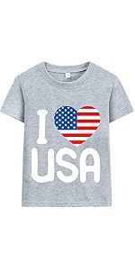 boys kids american flag shirt 4th of july i love usa tee shirt patriotic clothes short sleeves