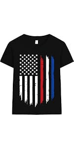 boys american flag t shirt usa tee 4th of july memorial day clothes short sleeves red white blue