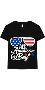 boys american flag t shirt all american boy tee short sleeves red white blue 4th of july