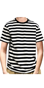 mens black white striped