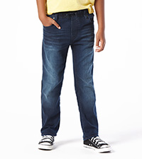 Waist-down image of boy wearing Levi''s denim