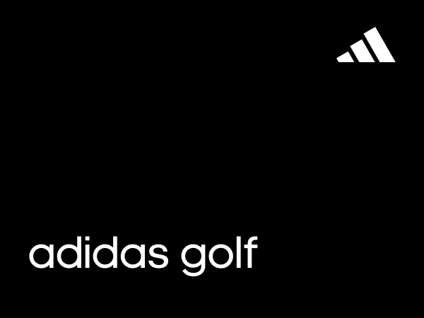 Image of a black rectangle with adidas logo. Text says "adidas golf"