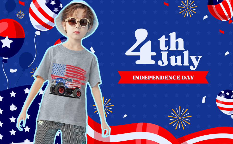 Independence Day T-Shirts for Toddler Boy Girls