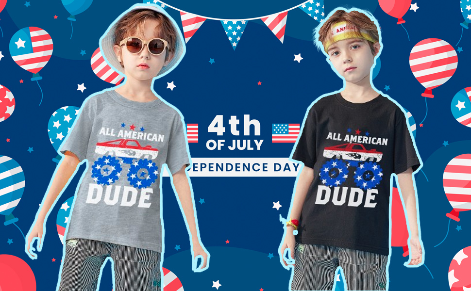 Independence Day T-Shirts for Toddler Boy Girls