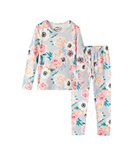 Girls Floral Pajamas Set