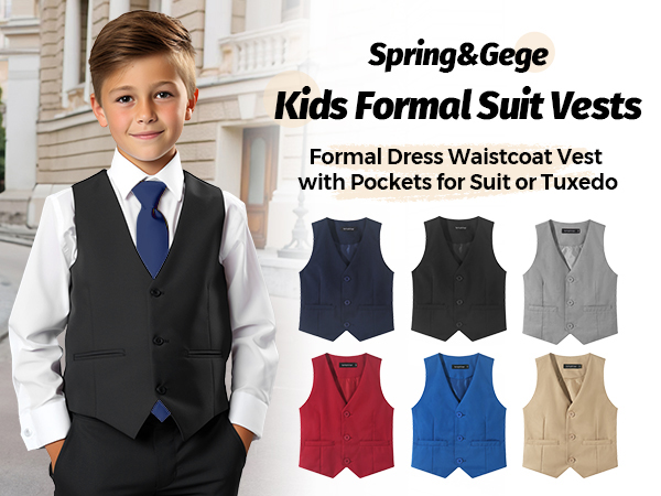 Kids formal suit vest