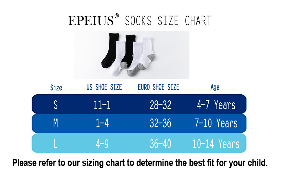 Kids cushioned crew socks boys girls socks sport socks 3