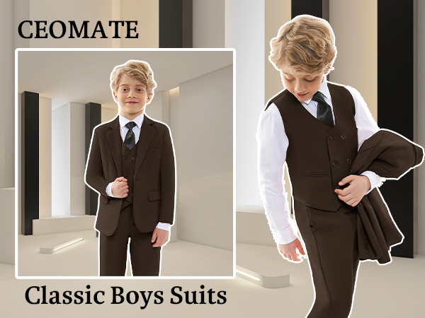 Brown suits for boys