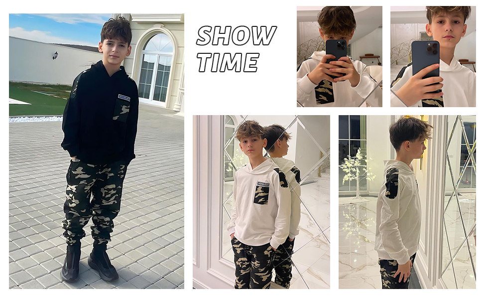 boys hoodie and pants sets