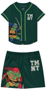 Boys Ninja Turtles Baseball Jersey and Shorts Set