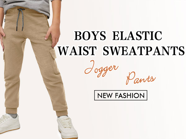 Boys Youth Active Athletic Soft Jogger Sweatpants (en inglés)