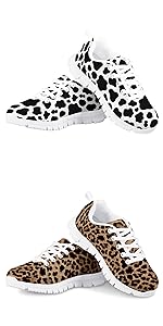 Cute Cow Leopard Print Kids Shoes