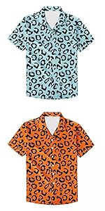 Cute Leopard Polka Dot Hawaiian Shirt For Men