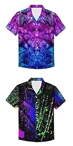 Cute Tie Dye Hawaiian Shirt For Women Men