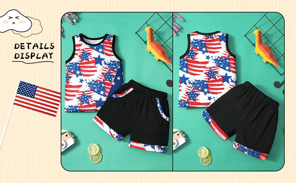 4th of July Baby Boy Outfits, Independence Day Baby Boy Clothes