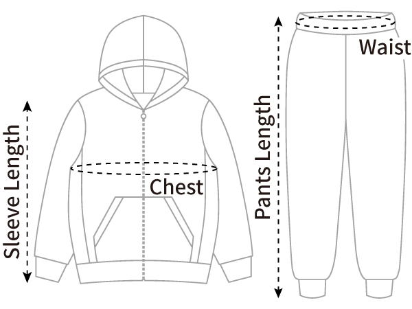 hoodie set size img mb