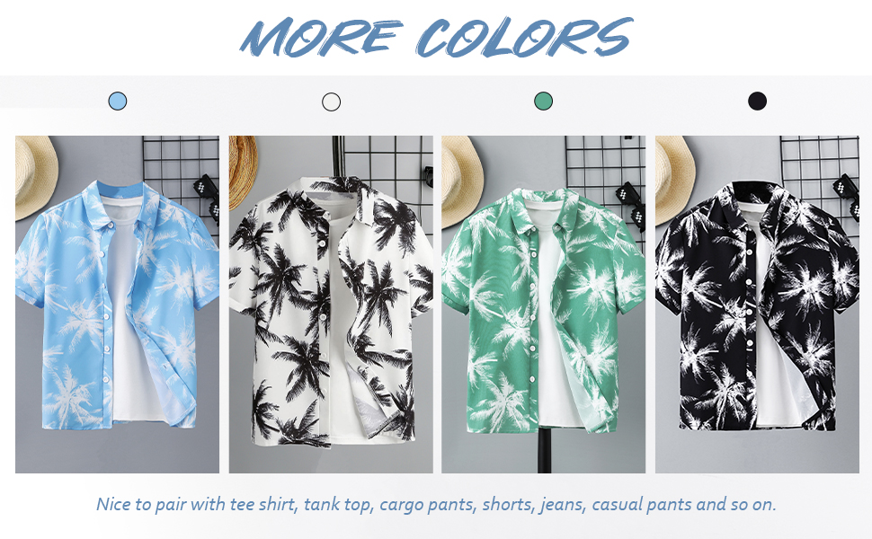 SweatyRocks Boy''s Tropical Graphic Print Short Sleeve Button Down Shirt Casual Hawaiian Shirts