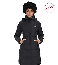 recycled down heated jacket for women ski