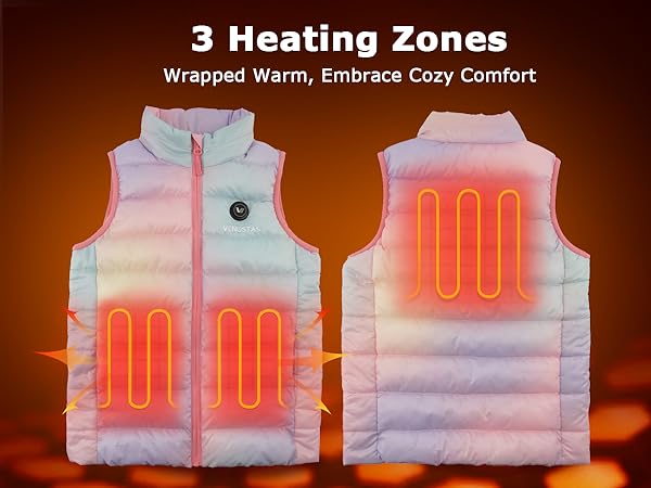 girls boys heated vest