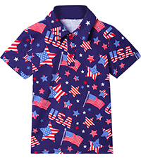 4th of July polo shirt