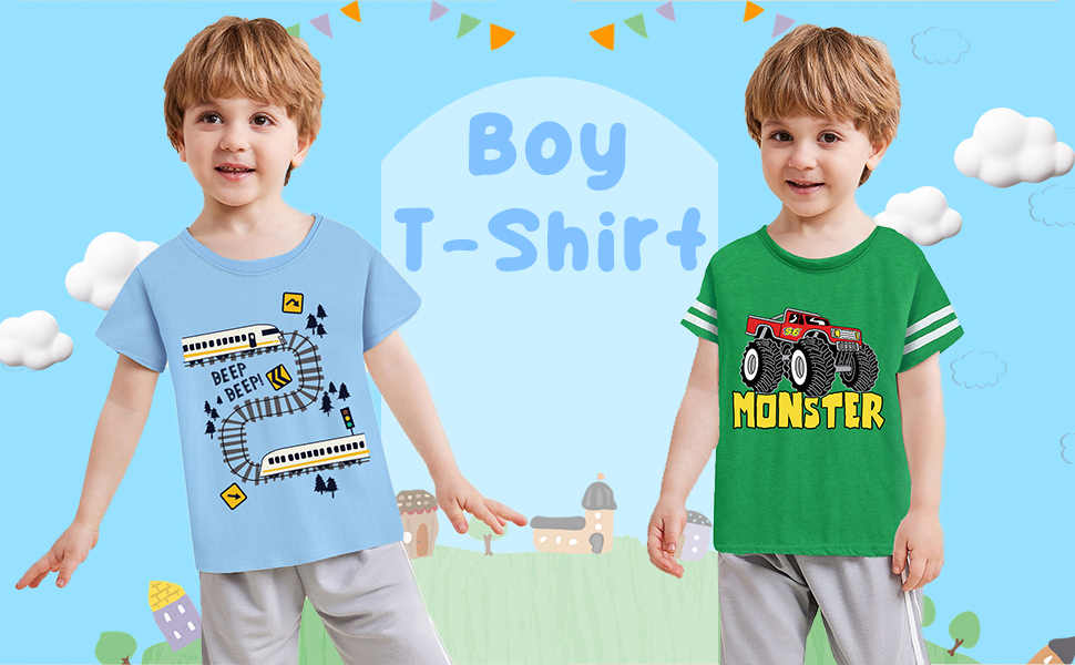 boy tshirt,boy monster truck tshirt,boy train tshirt,boy summer tshirt,boy tee top