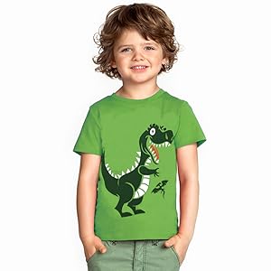 green dinosaur tees