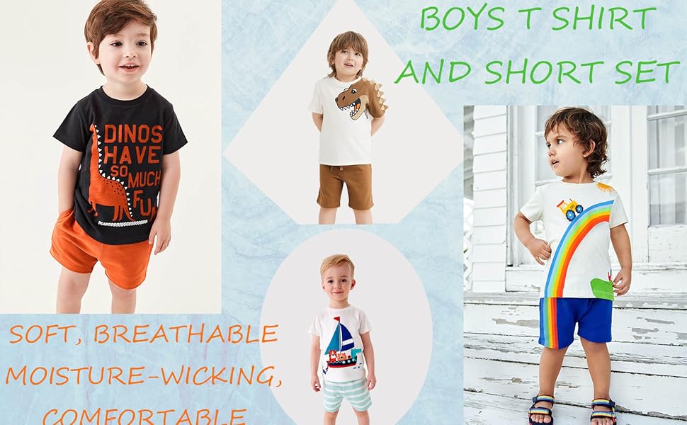 Boys T shirt and short set