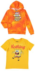 Boys Spongebob Pullover Hoodie and T-Shirt Set 4-20