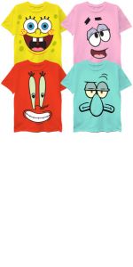 Boys Spongebob Big Face Short Sleeve T-Shirt 4-20