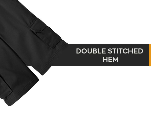 double-stitched hem