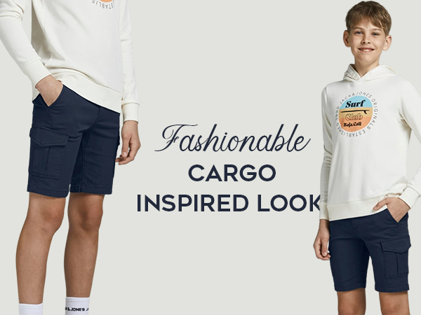 Boys Cargo Stretch Shorts,