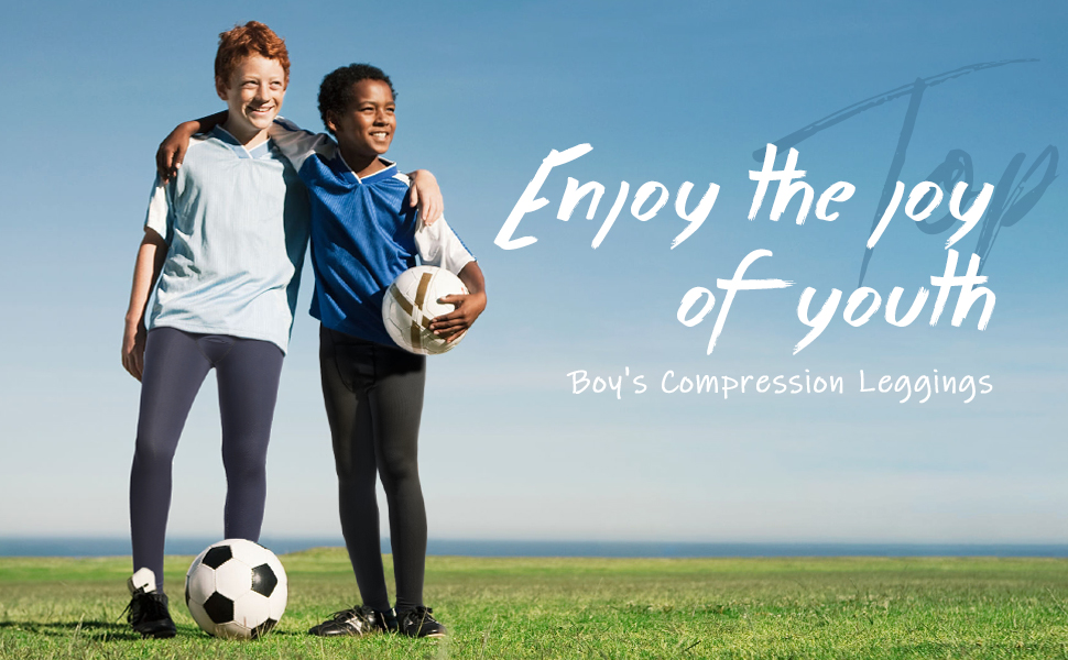 Enjoy the Joy of Youth-Boy''s Compression Leggings