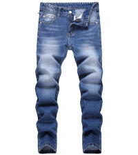 jeans for boys husky slim fit young teenager outfit long dark wash designer cool Anbreuinron