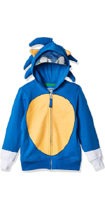 Sonic The Hedgehog Cosplay Zip Hoodie