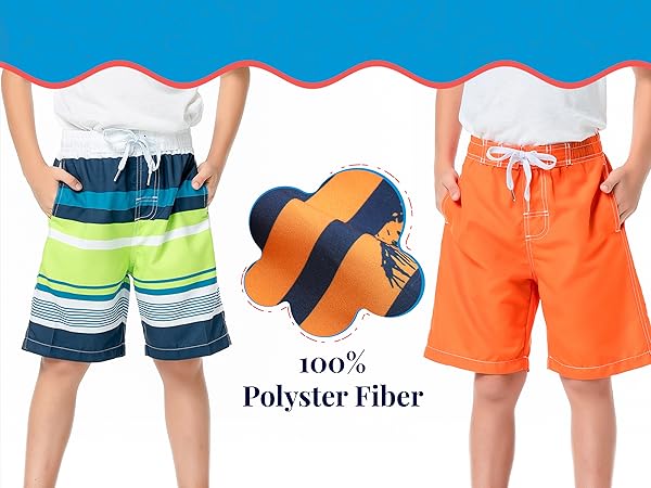 orange and stripes boys boardshorts