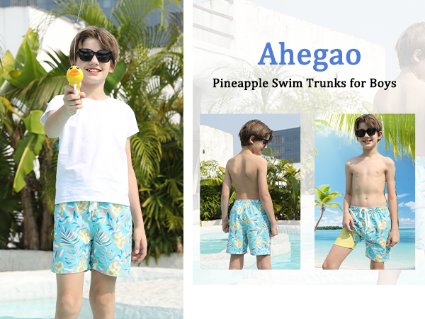 Pineapple Swim Trunks for Boys