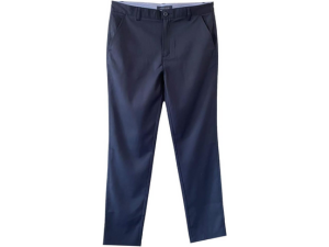 navy blue boys golf pants on white background