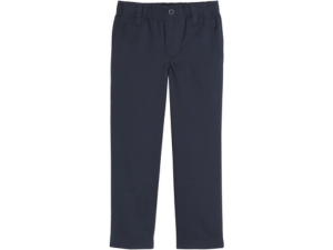 navy blue co ed pull on pants on white background