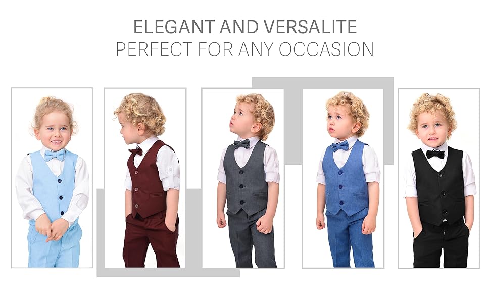 beige boy suit for Every Formal Event, black suit, blue formal suit, burgundy suit set, gray suit