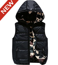 Boys Lightweight Hooded Puffer Down Vest Jacket