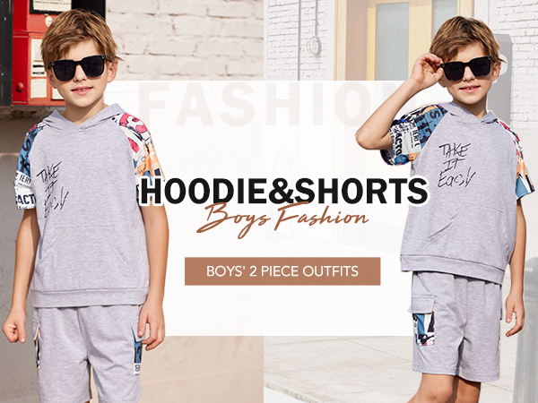 boys short sets boys short sleeve hoodie summer sets for boys nike hoodie boys clothes