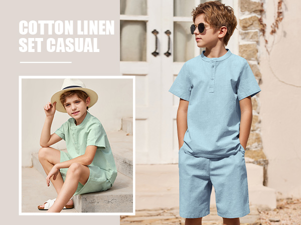 boys linen summer vacation outfits