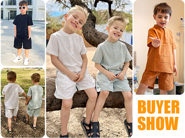 boys 2 pieces summer holiday outfits