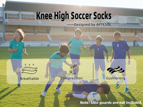 Kids Youth Women Men Knee High Soccer Socks